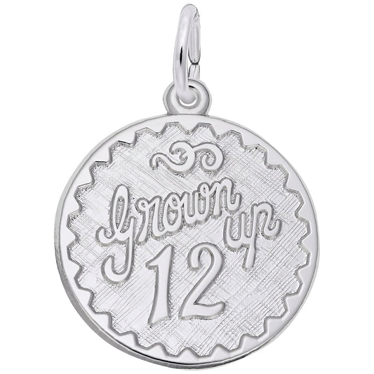 Grown Up Twelve Charm - Metal - Sterling Silver