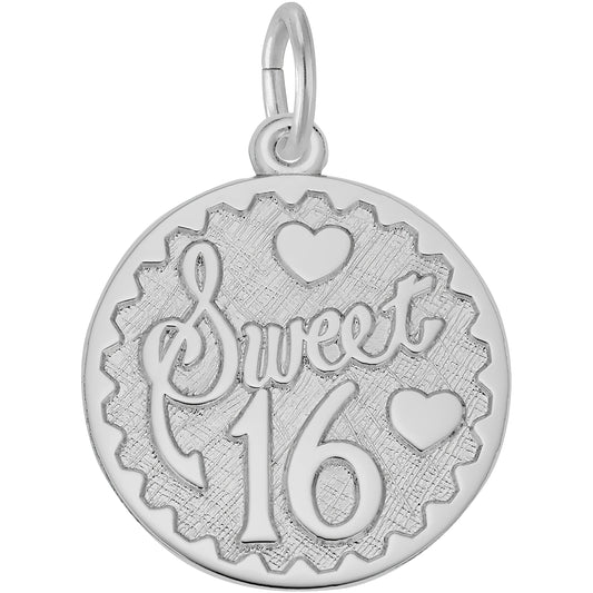 Sweet Sixteen Charm - Metal - Sterling Silver
