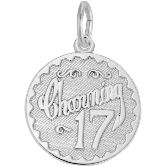 Charming Seventeen Charm - Metal - Sterling Silver