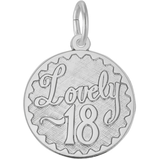 Lovely Eighteen Charm - Metal - Sterling Silver
