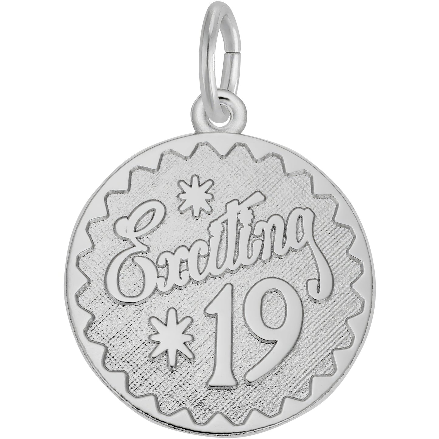 Exciting Nineteen Charm - Metal - Sterling Silver