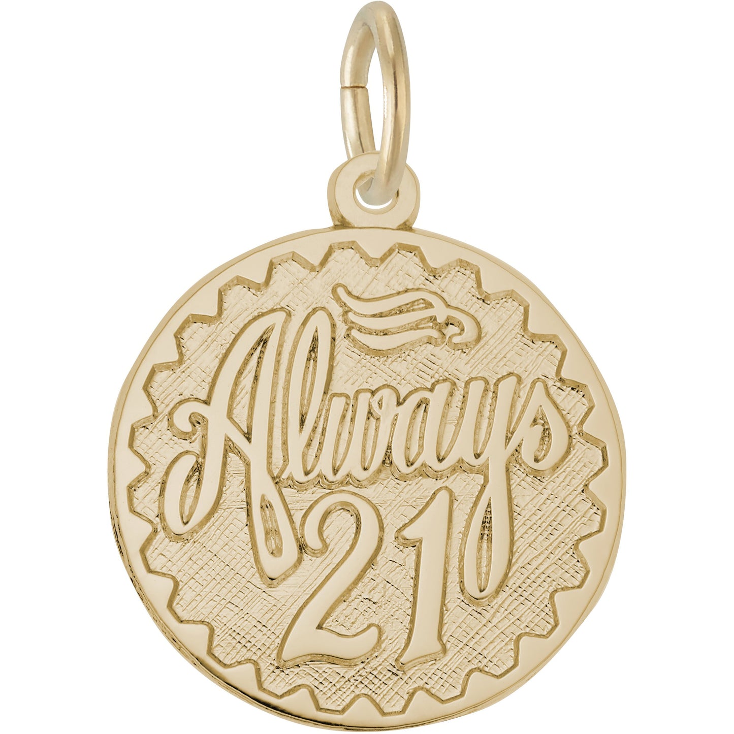 Always Twenty One Charm - Metal - Sterling Silver