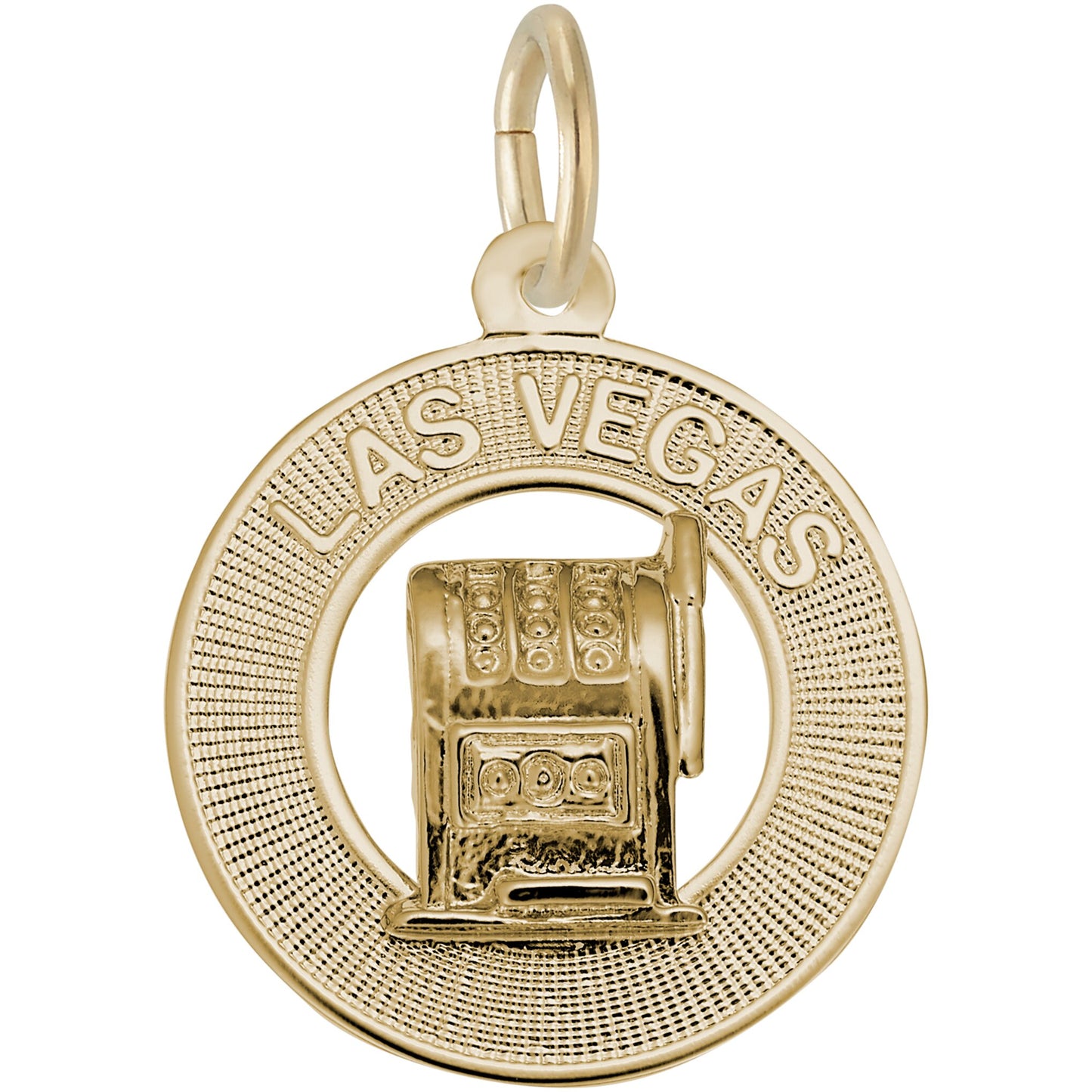 Las Vegas Slot Machine Ring Charm - Metal - Sterling Silver