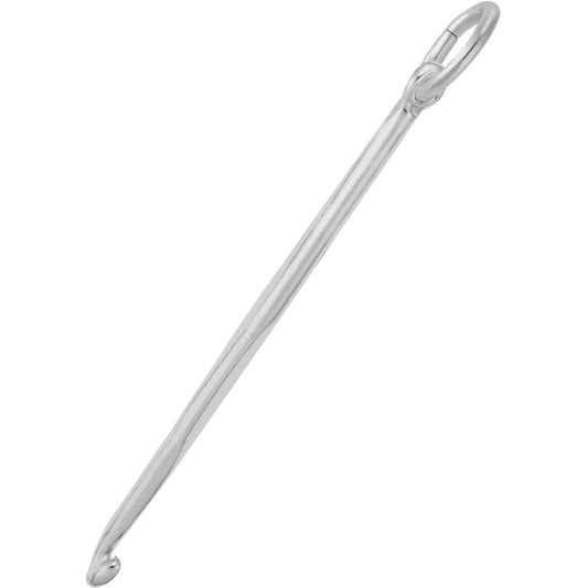 Sterling Silver Crochet Hook Charm - 29mm x 2mm