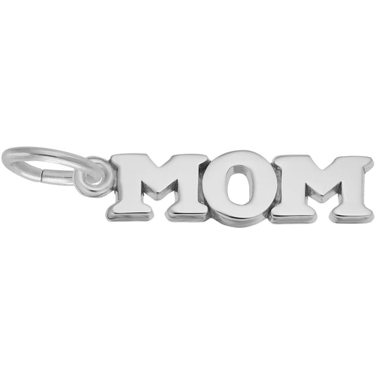 Sterling Silver Mom Charm