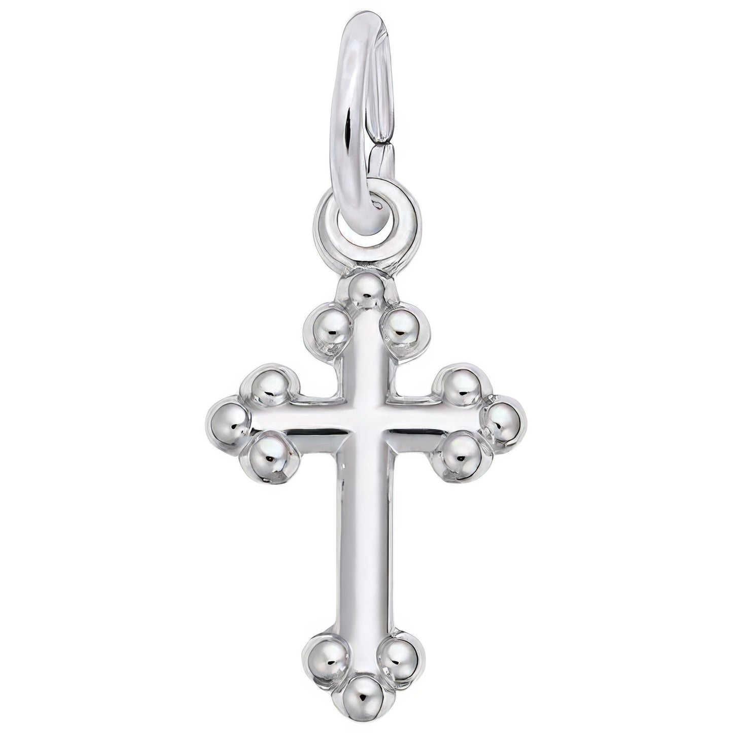 Sterling Silver Botonny Cross Accent Charm
