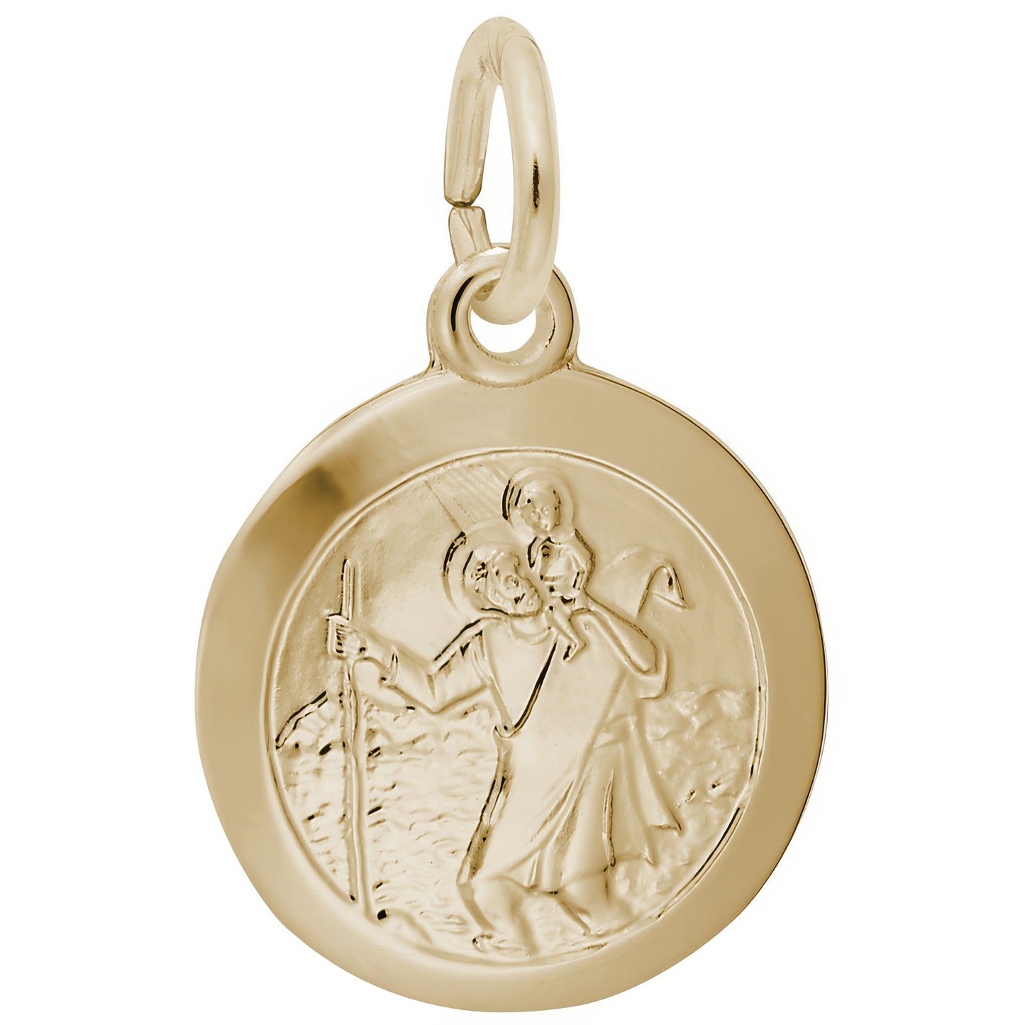 Small St. Christopher Charm - Metal - Sterling Silver