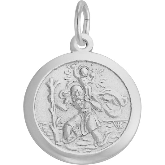 St. Christopher Charm, Sterling Silver