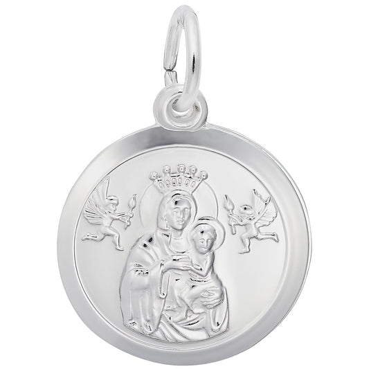 Madonna & Child Charm - Metal - Sterling Silver