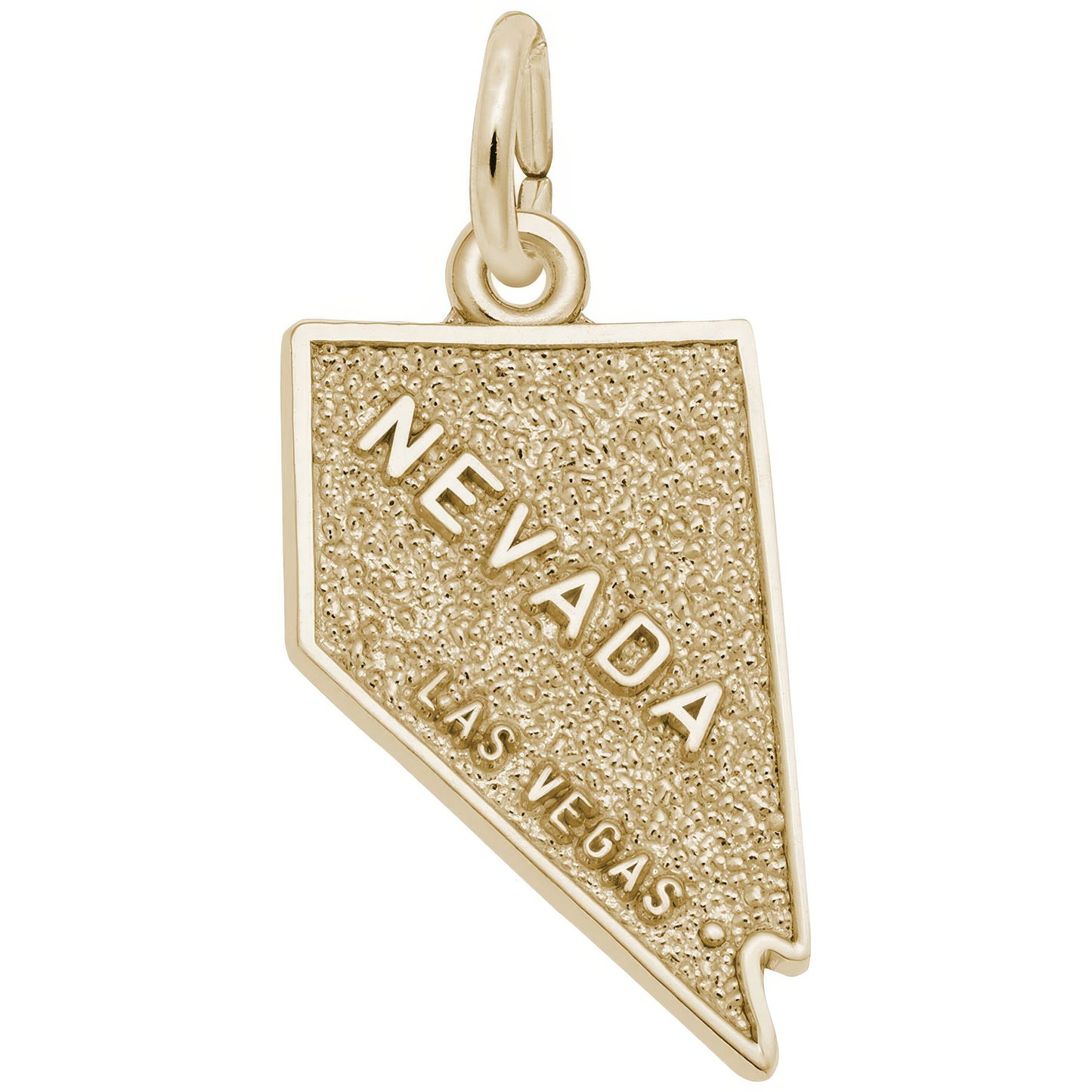 Las Vegas Nevada Map Charm - Metal - Sterling Silver