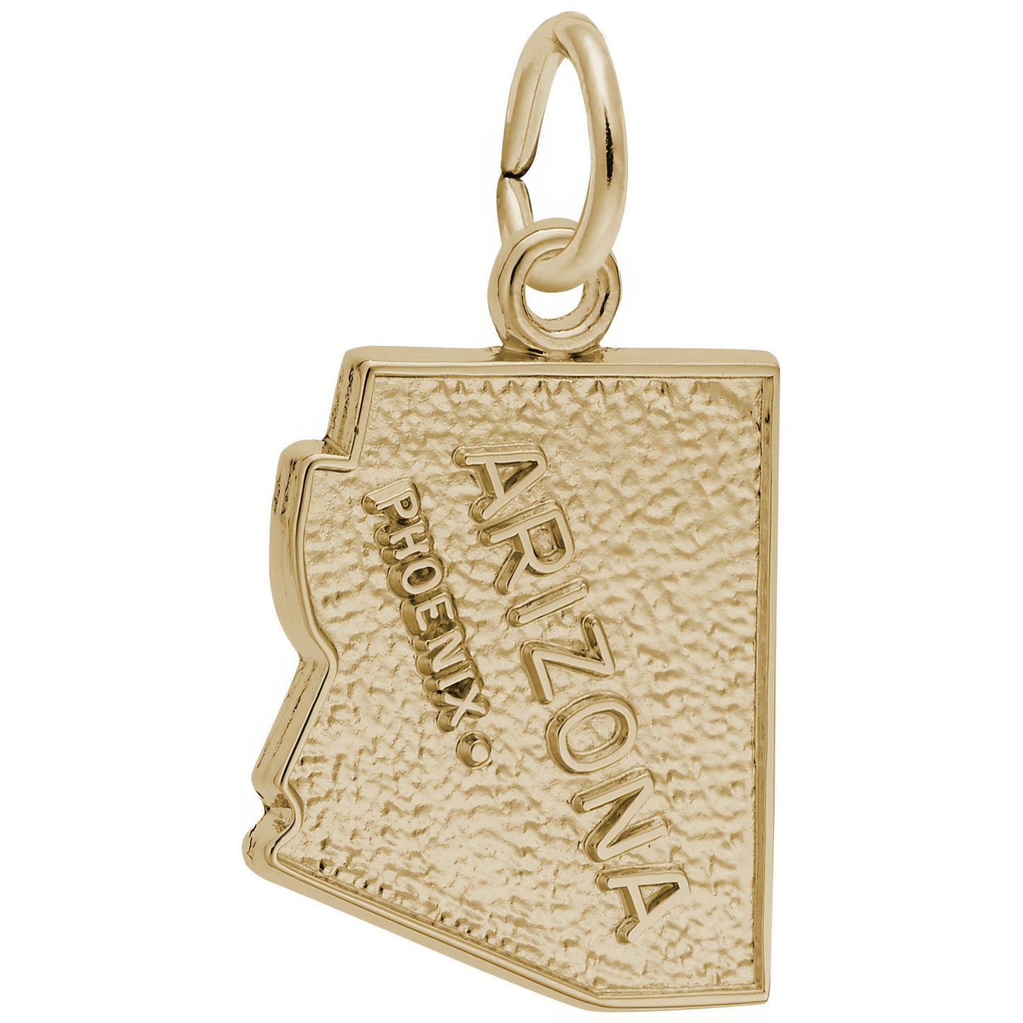 Phoenix Arizona Map Charm - Metal - Sterling Silver