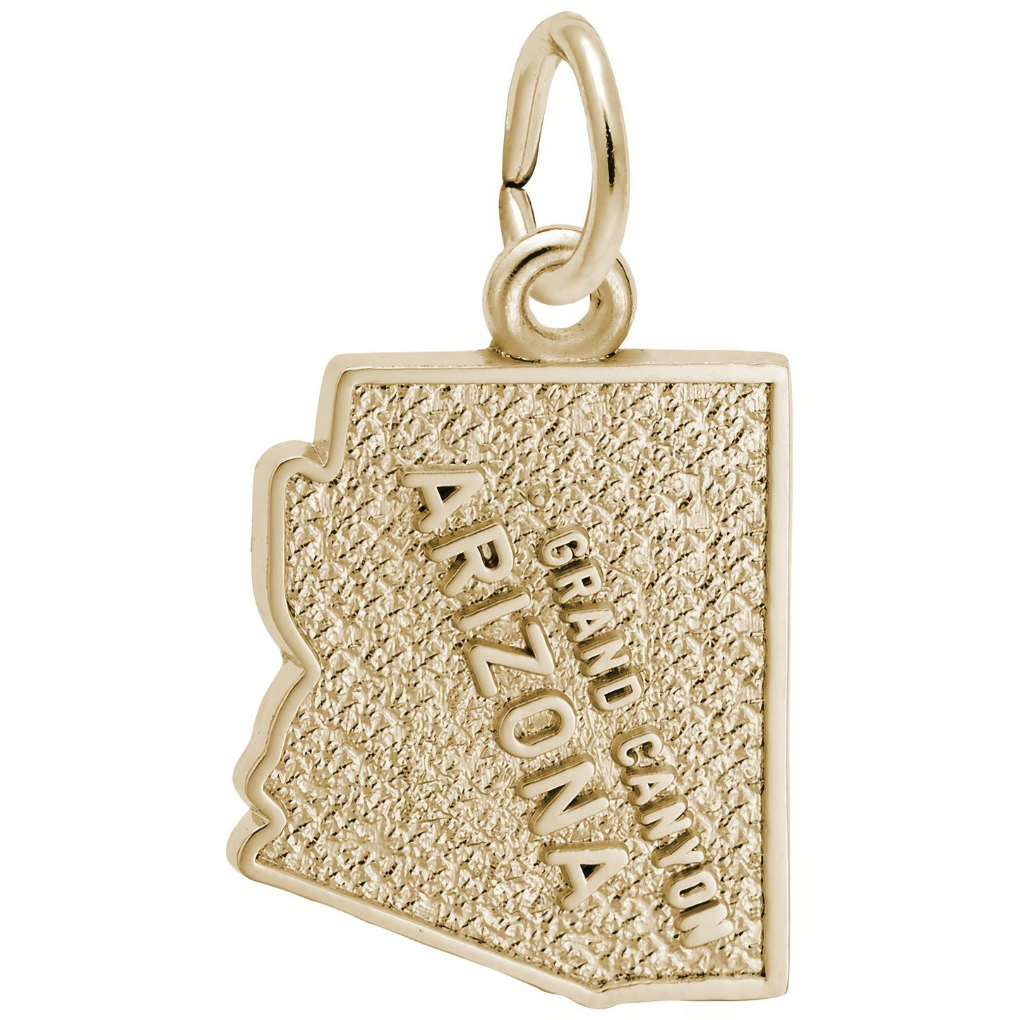 Grand Canyon Arizona Map Charm - Metal - Sterling Silver