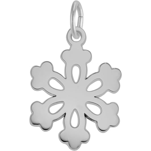 Stellar Plate Snowflake Charm - Metal - Sterling Silver