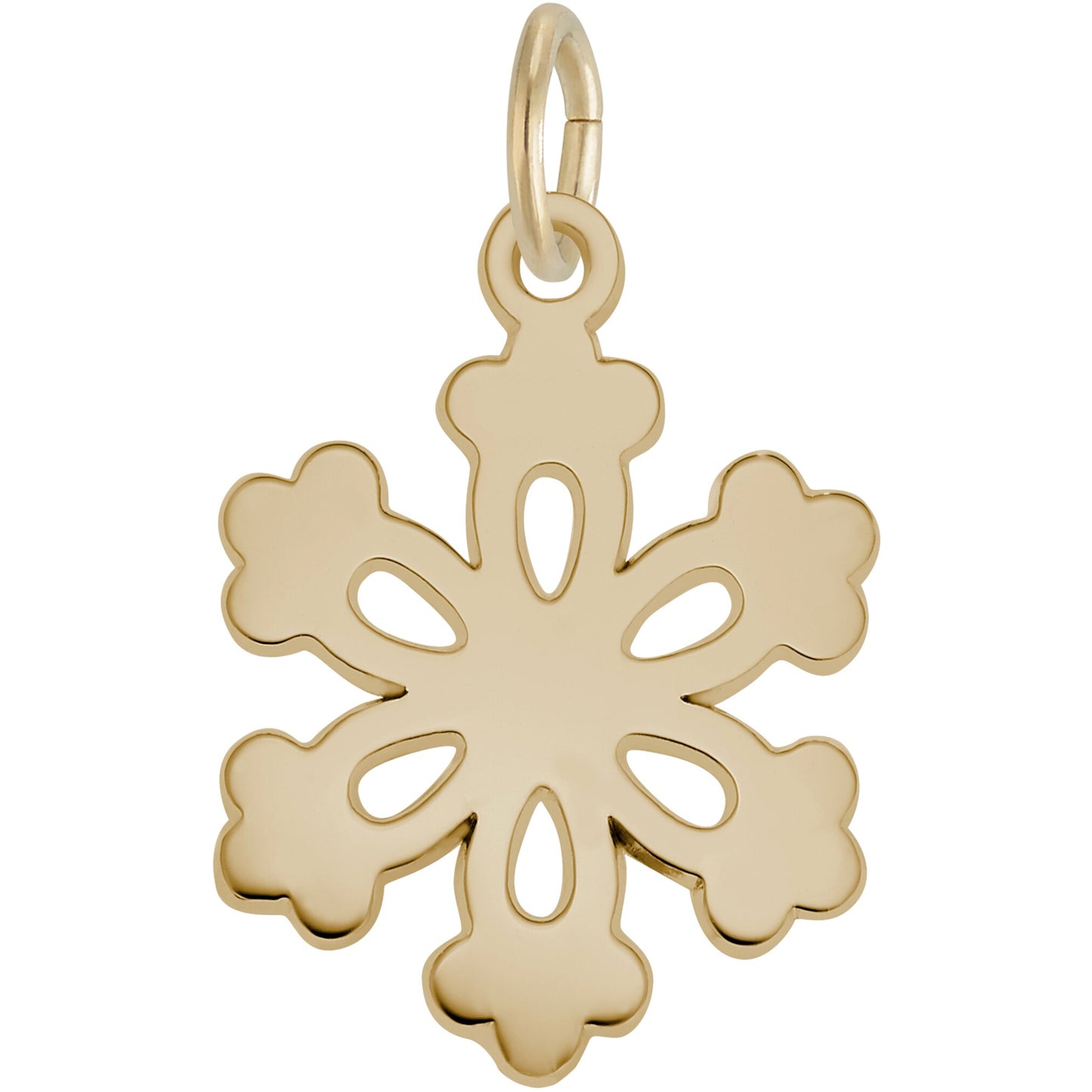 Stellar Plate Snowflake Charm - Metal - Sterling Silver