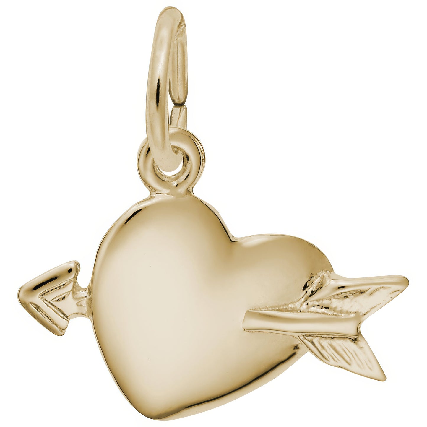 Sterling Silver Heart Charm - 10mm x 17mm
