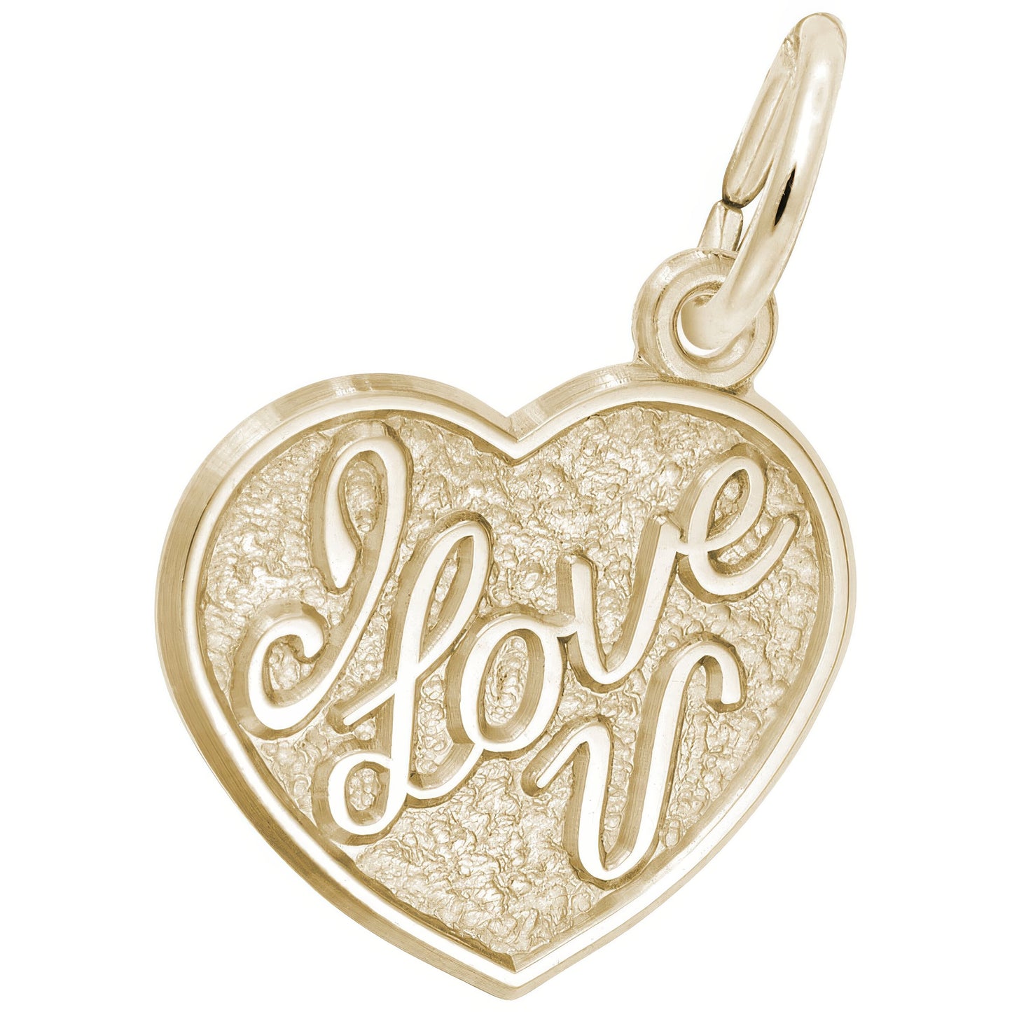 Sterling Silver I Love You Charm - 14mm x 15mm