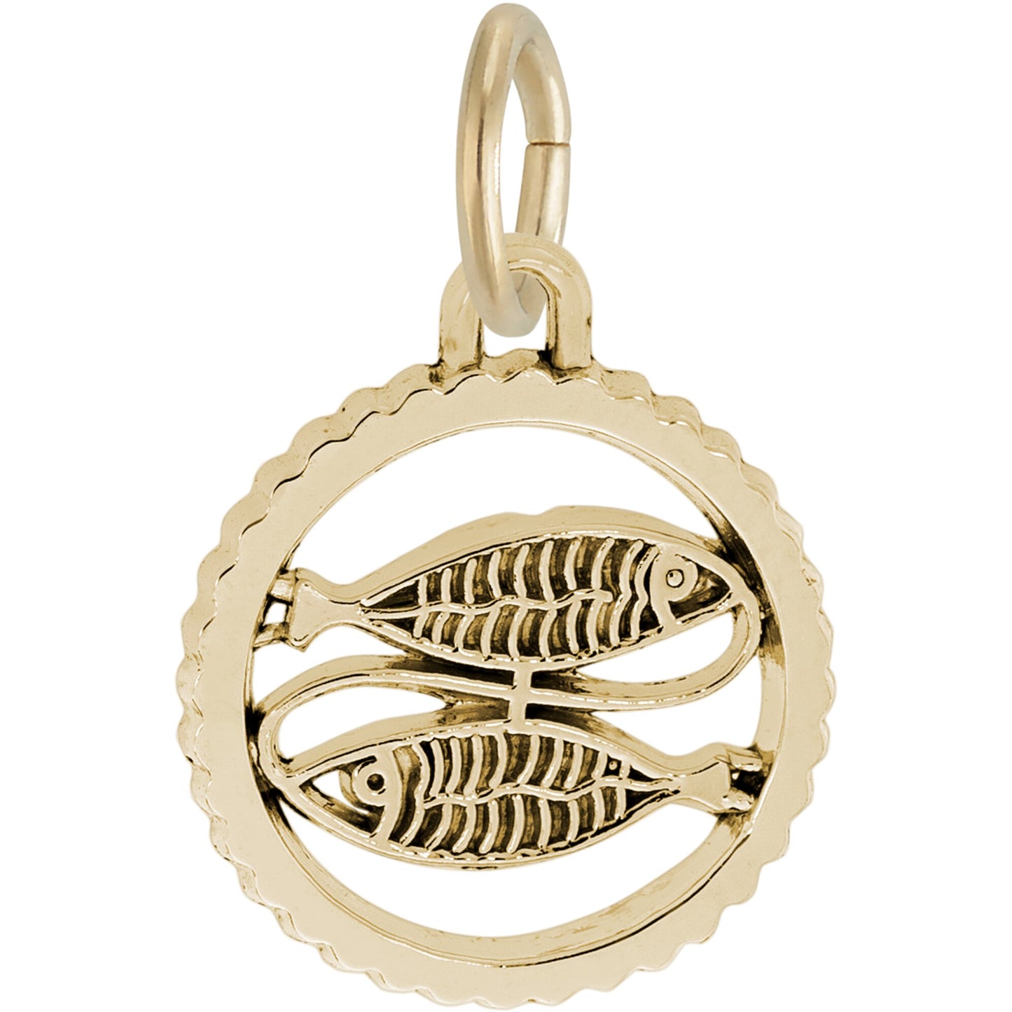 Pisces Charm, Sterling Silver