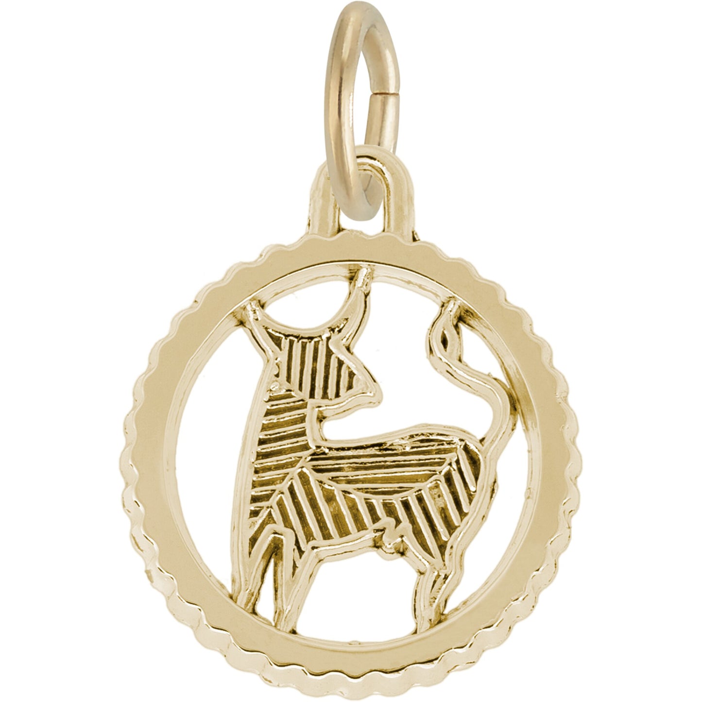 Taurus Charm, Sterling Silver
