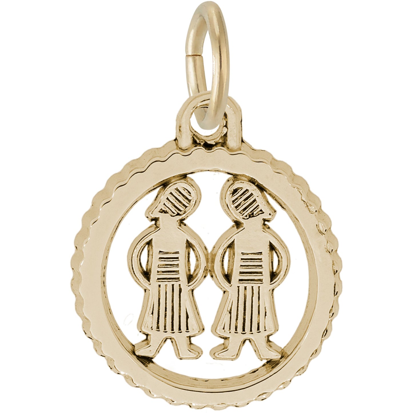 Gemini Charm, Sterling Silver