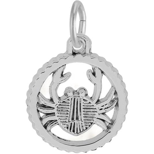 Cancer Charm, Sterling Silver