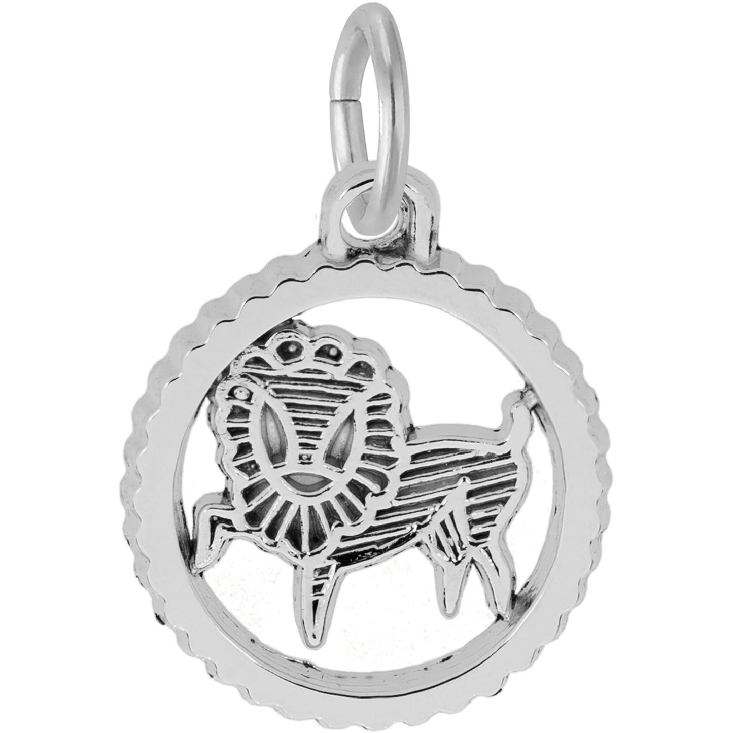 Leo Charm, Sterling Silver