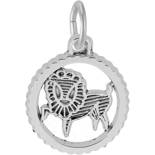 Leo Charm, Sterling Silver