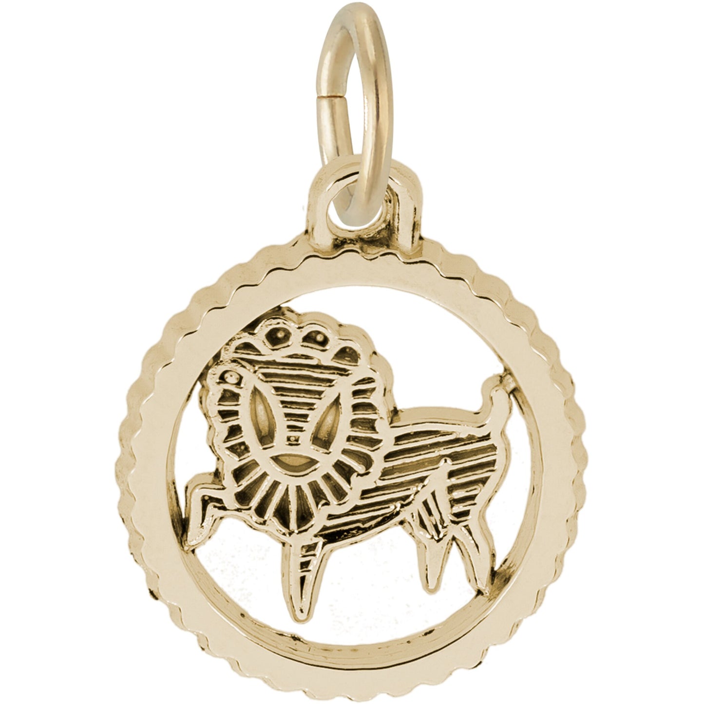 Leo Charm, Sterling Silver
