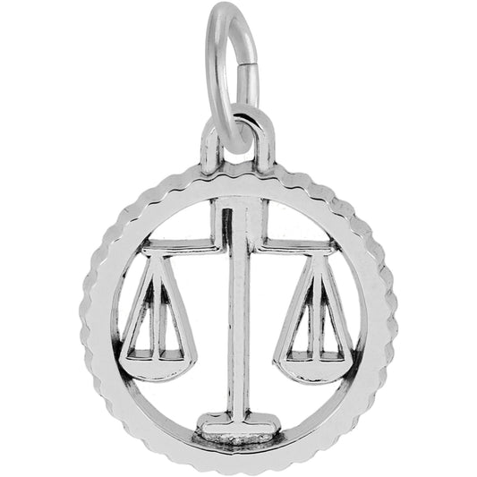 Libra Charm, Sterling Silver