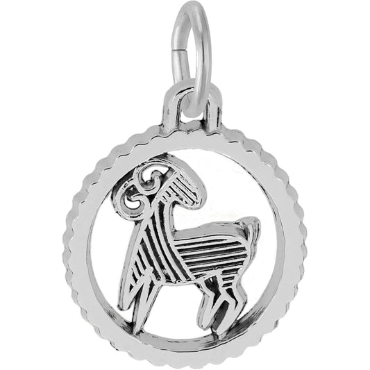 Capricorn Charm, Sterling Silver