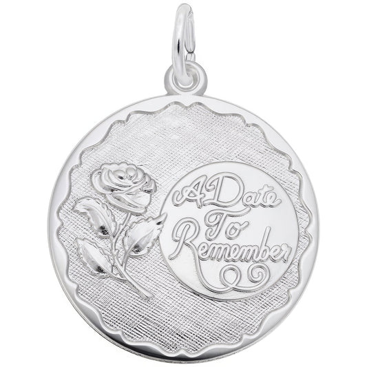 A Date to Remember w/Rose Charm - Metal - Sterling Silver