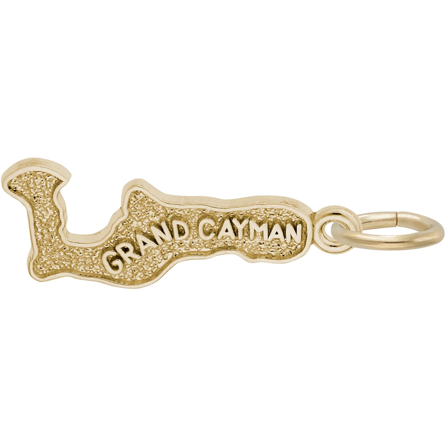Grand Cayman Map Charm - Metal - Sterling Silver