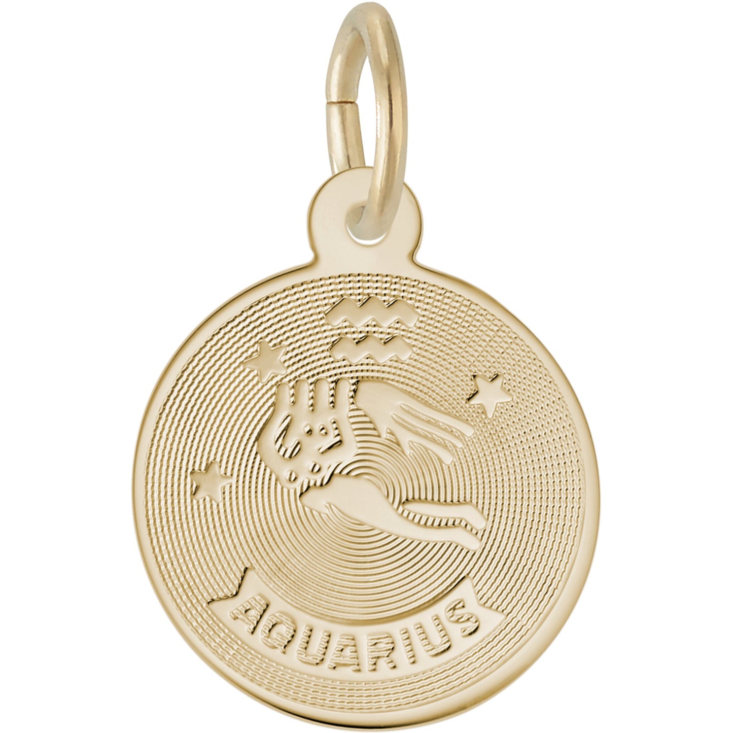 Aquarius Charm, Sterling Silver