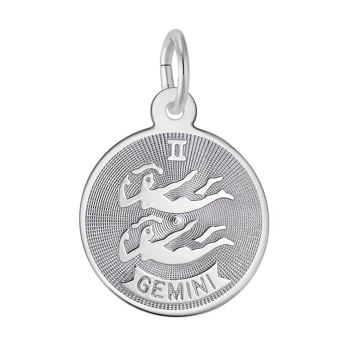 Gemini Charm, Sterling Silver