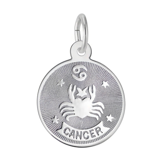 Cancer Charm, Sterling Silver