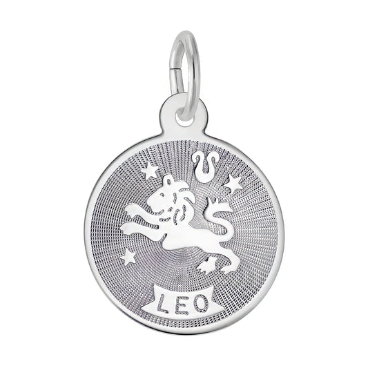 Leo Charm, Sterling Silver