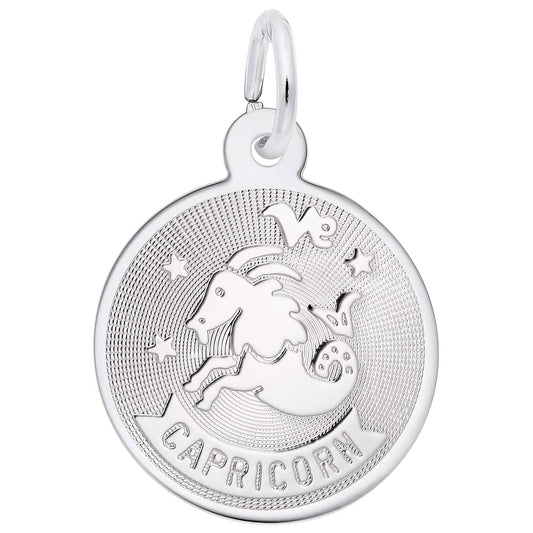 Capricorn Charm, Sterling Silver