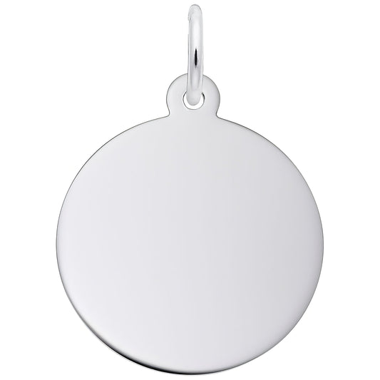 Sterling Silver Small Classic Series Round Disc Charm
