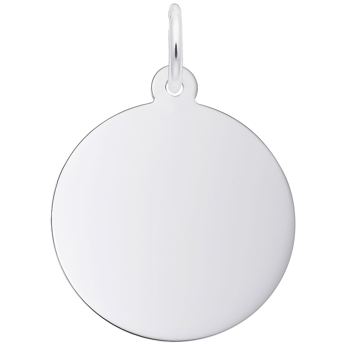 Sterling Silver Medium Classic Series Round Disc Charm