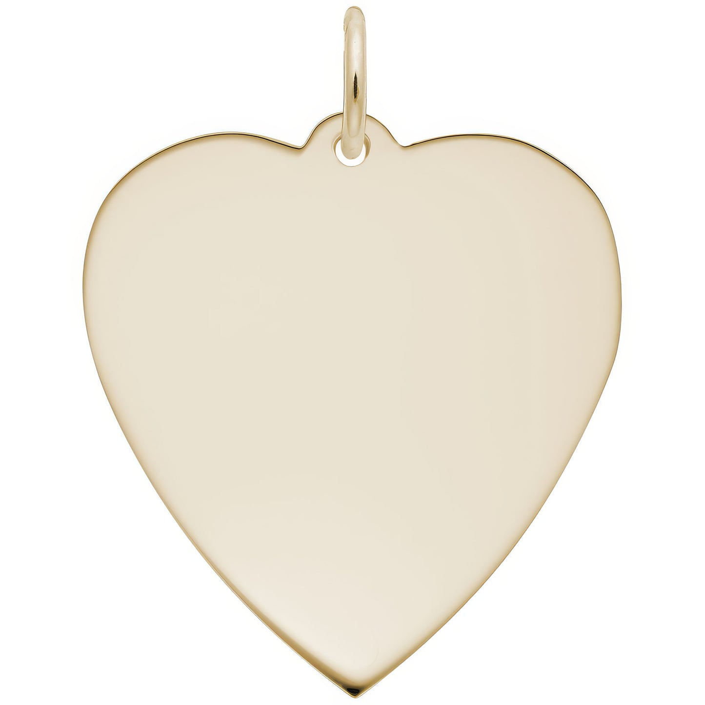 Large Classic Heart Charm - Metal - Sterling Silver