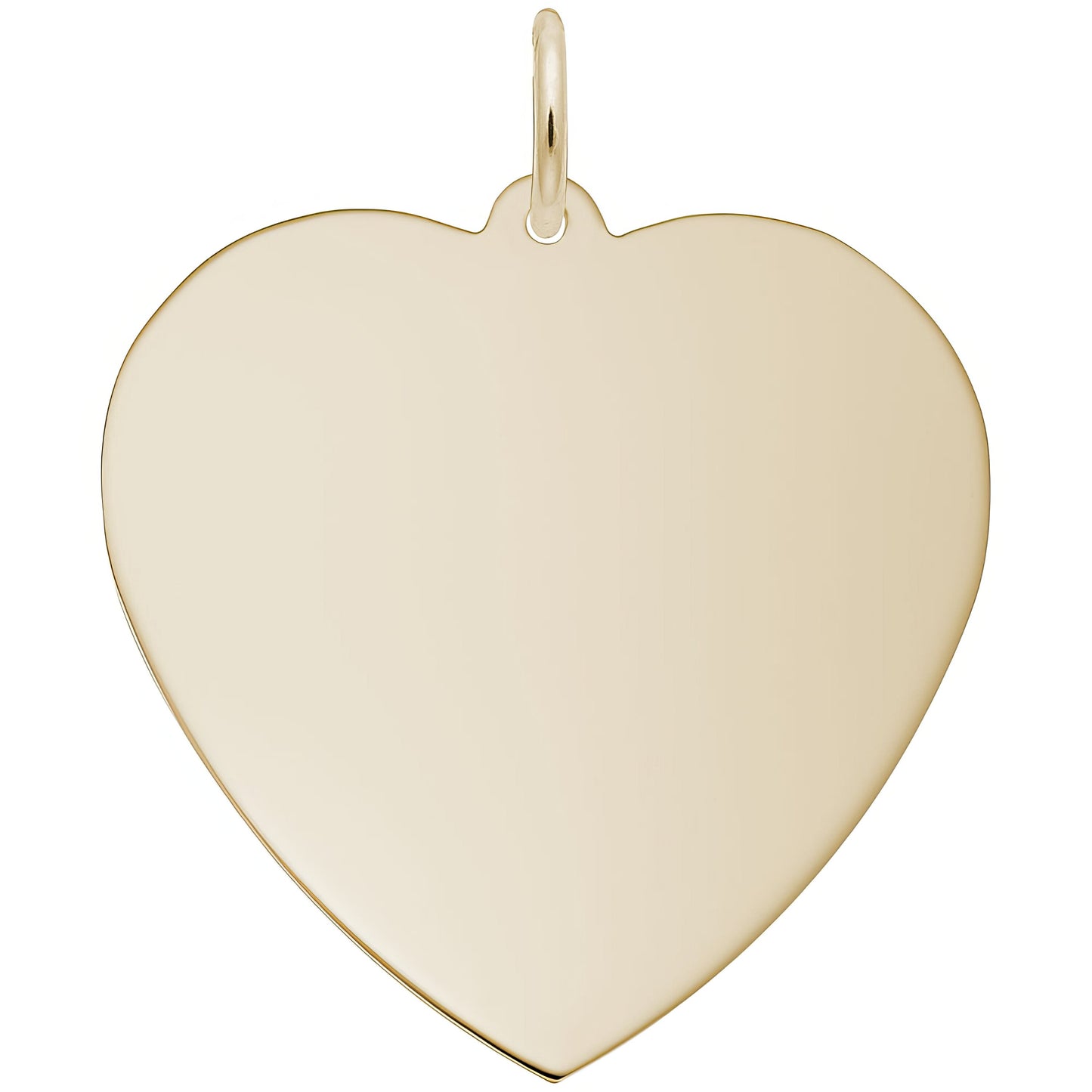 Extra Large Classic Heart Charm - Metal - Sterling Silver