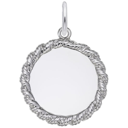 Extra Small Twisted Rope Charm - Metal - Sterling Silver