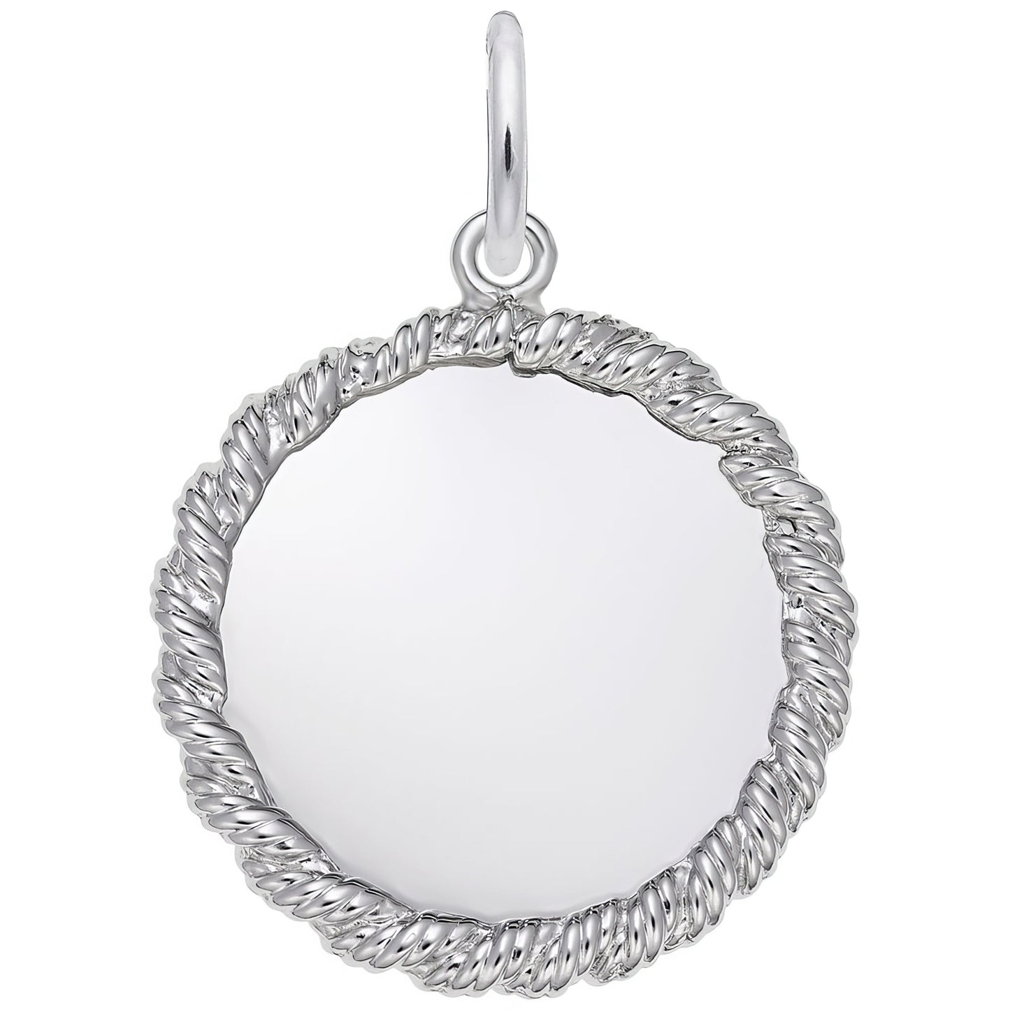 Small Twisted Rope Charm - Metal - Sterling Silver