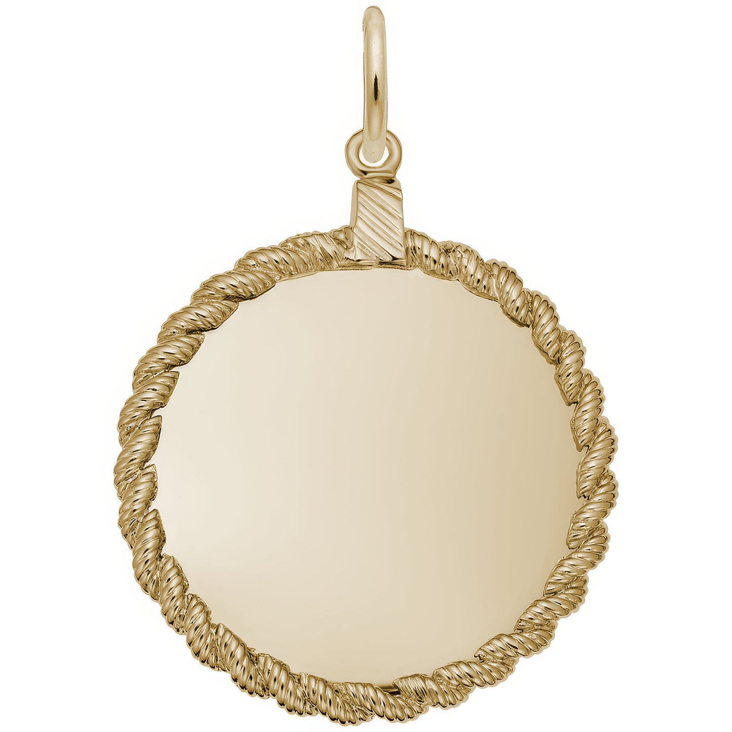 Large Twisted Rope Charm - Metal - Sterling Silver