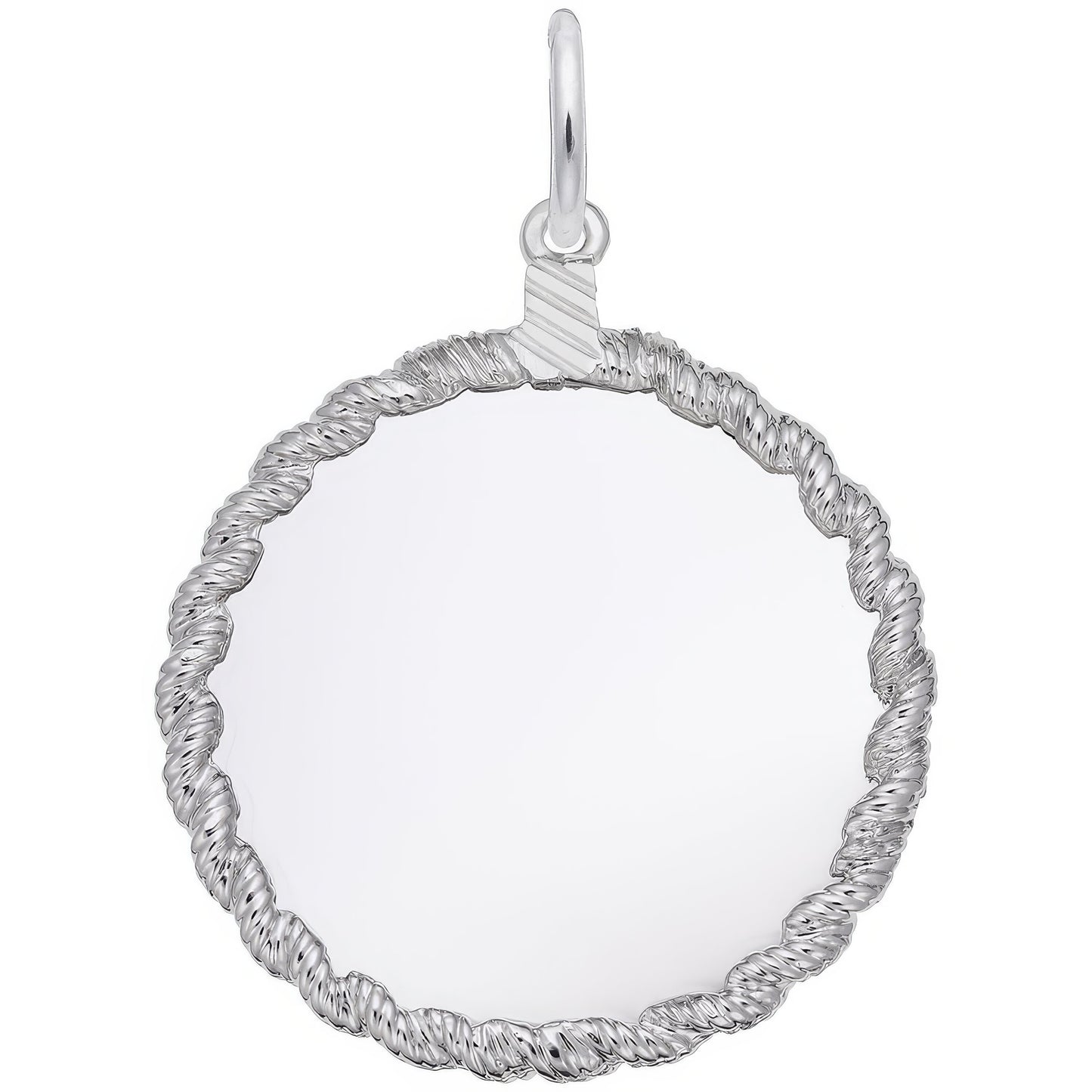 Extra Large Twisted Rope Charm - Metal - Sterling Silver