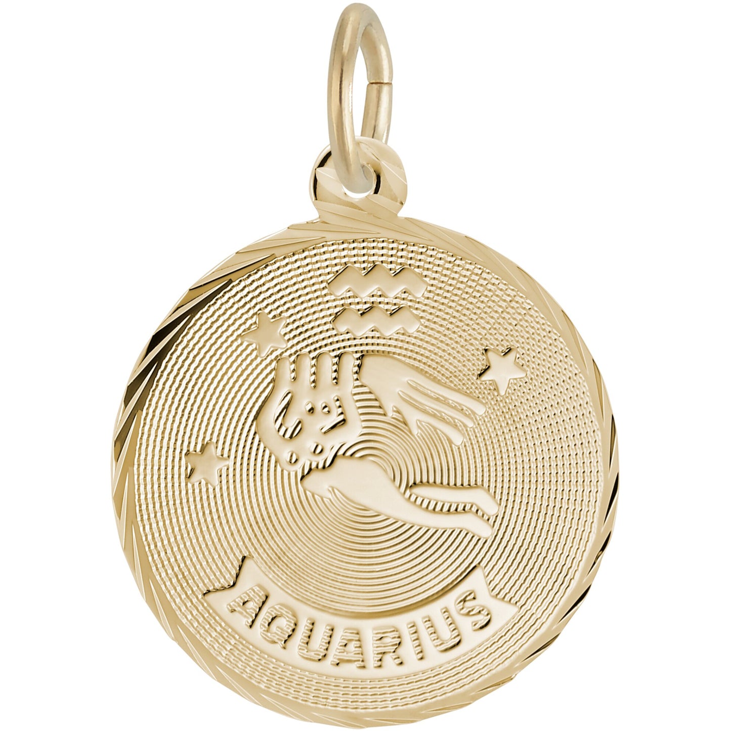 Aquarius Constellation Charm - Metal - Sterling Silver