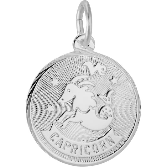 Capricorn Constellation Charm - Metal - Sterling Silver