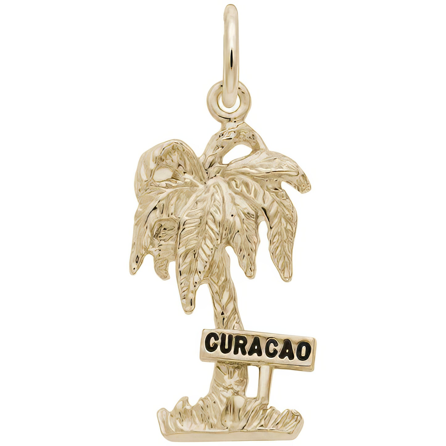 Curacao Palm Tree Charm - Metal - Sterling Silver