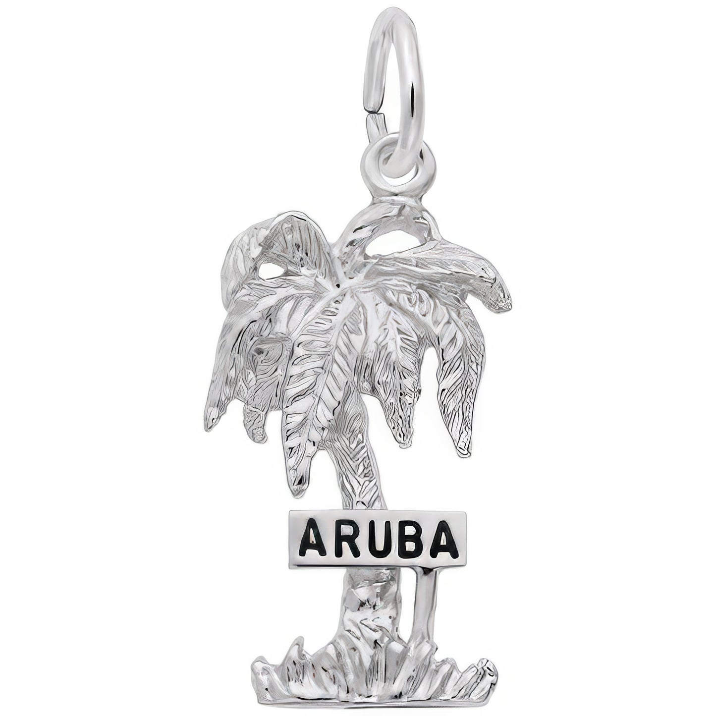 Aruba Palm Tree Charm - Metal - Sterling Silver