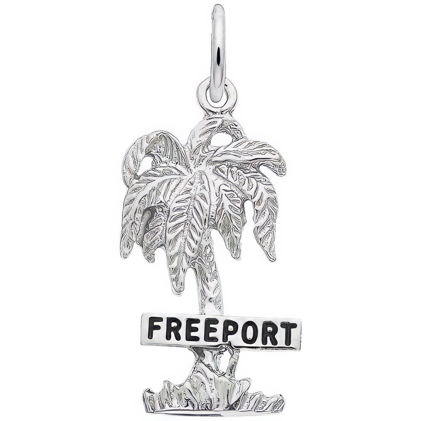 Freeport Palm Tree Charm - Metal - Sterling Silver