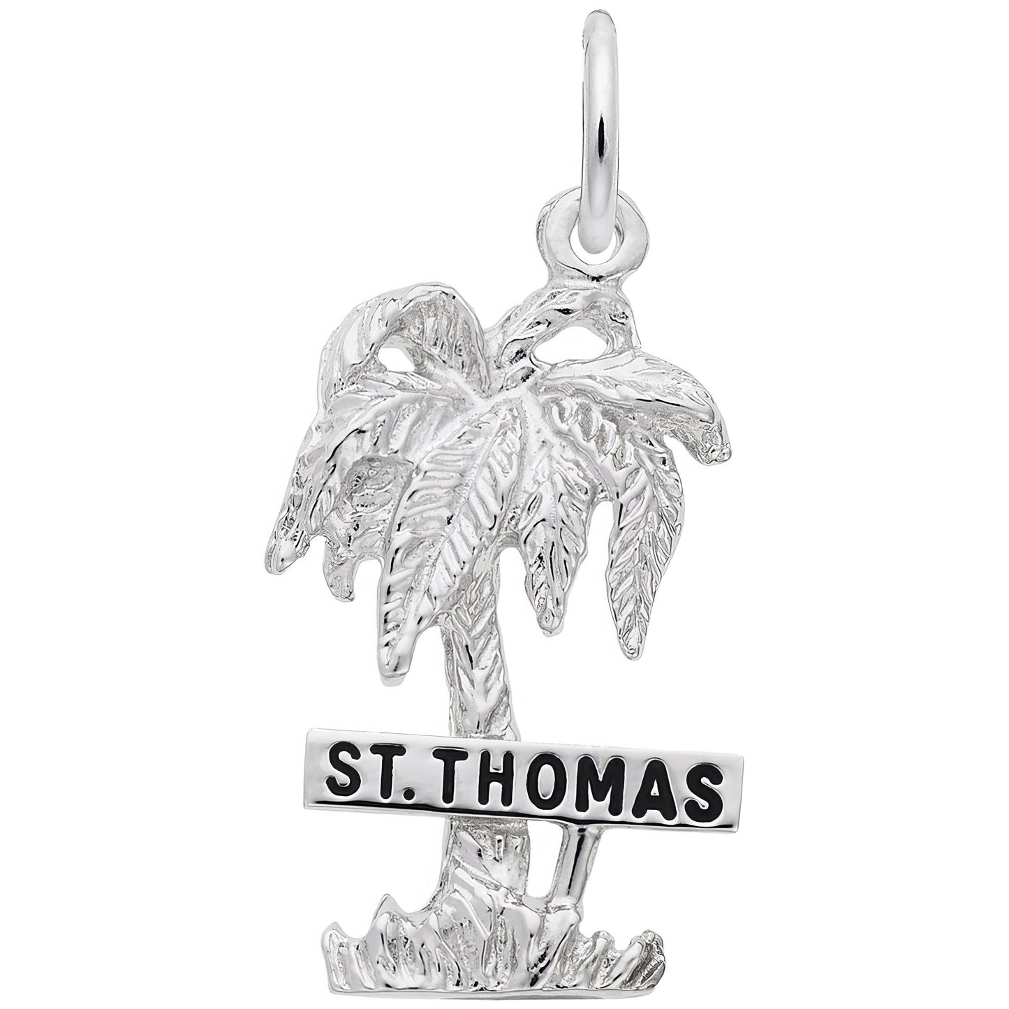 St. Thomas Palm Tree Charm - Metal - Sterling Silver